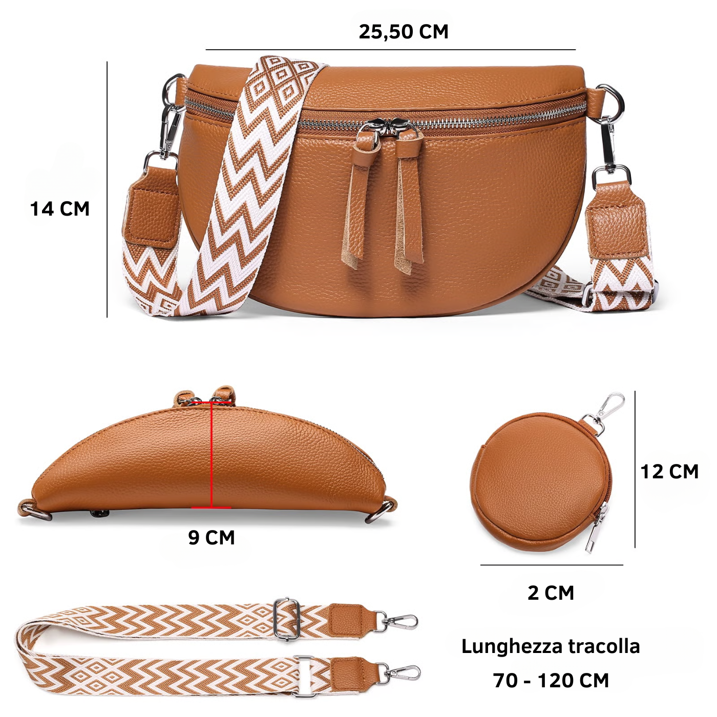 Borsa a tracolla in ecopelle